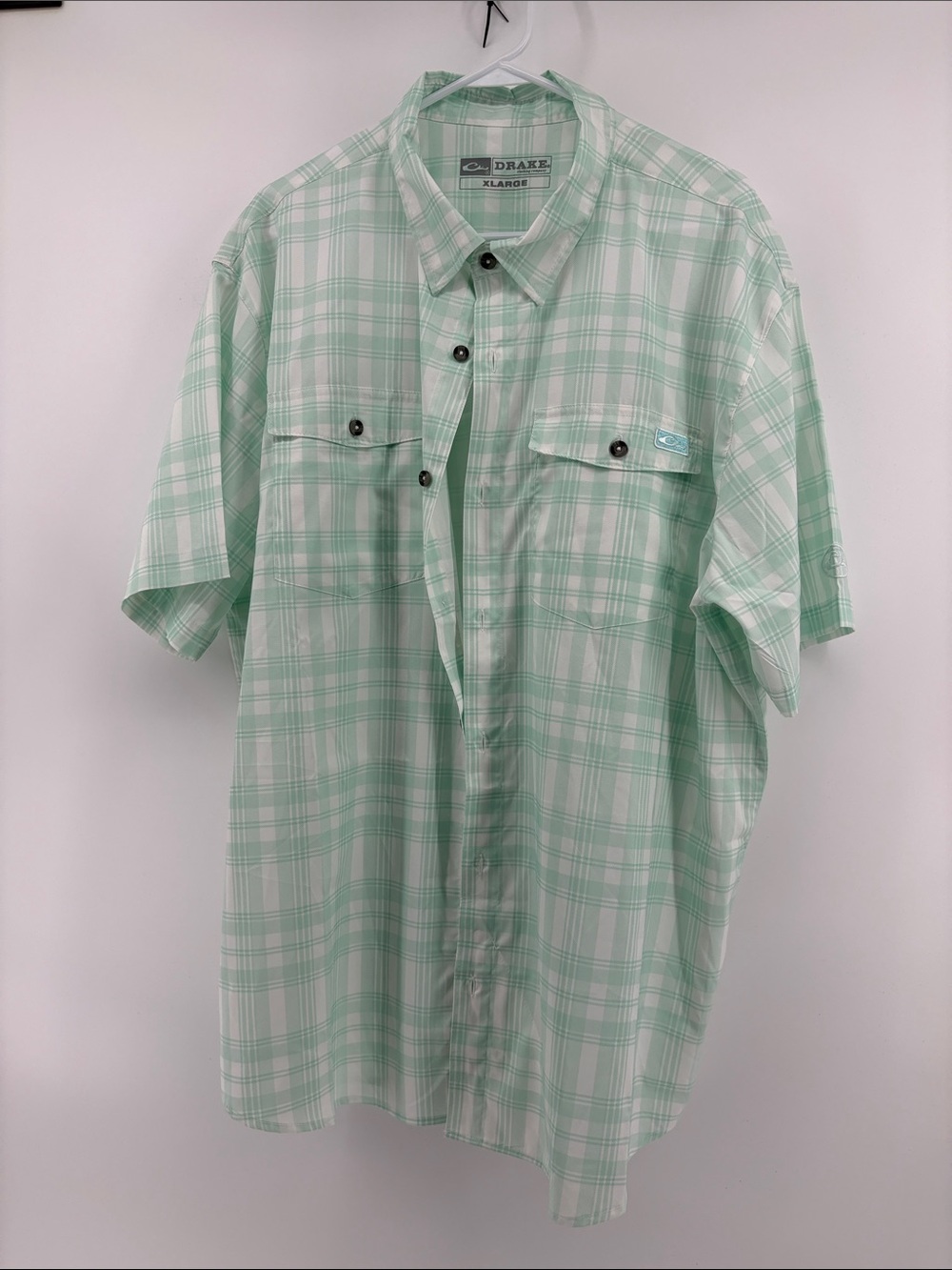 Drake Mint Plaid Short-Sleeve Button-Down Shirt - Men